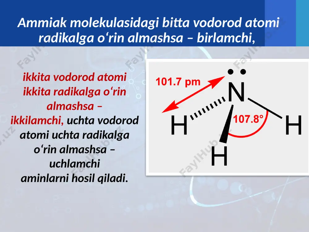 aminlar va aromatik aminlar. olinishi va xossalari. 10 - sinf - Page 3