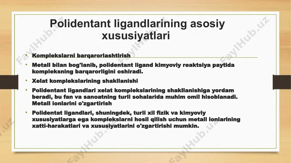 metallarni polidentant ligandlar bilan hosil qilgan komplekslari - Page 5