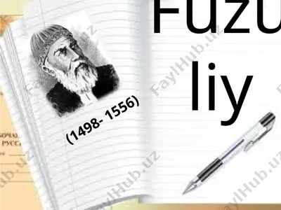 fuzuliy. g`azalyot — PPTX