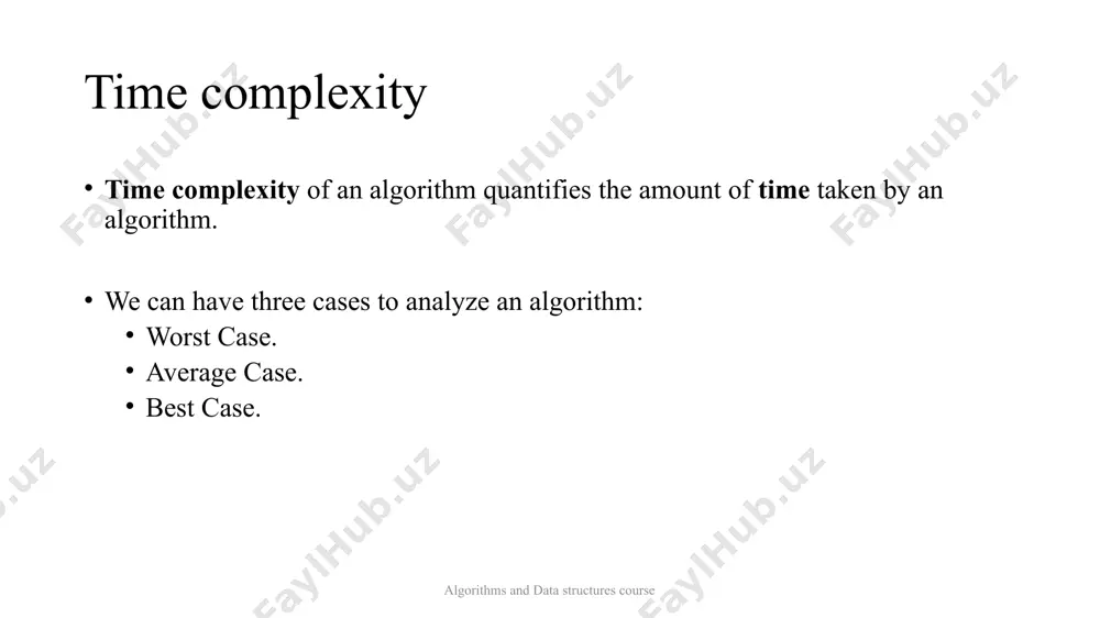or o(max(n, m)). algorithms and data structures course big-o notation. growth orders algorithms and data structures course n o(1) o(log(n)) o(n) o(nlog(n)) o(n2) o(2n) o(n!) 1 1 0 1 1 1 2 1 12 1 4 12 48 144 4096 4x108 27 1 5 27 135 729 1.3x108 1028 500 1 9 500 4500 2.5x105 3x10150 101134 1000 1 10 1000 10x103 106 10301 4x102567 16x103 1 14 16x103 2.2x105 2.6x108 - - 105 1 17 105 1.7x106 1010 - - big-o notation. growth orders algorithms and data structures course big-o notation. growth orders algorithms and data structures course big-o notation what is this code complexity? algorithms and data structures course big-o notation what is this code complexity? time complexity of above code is o(). algorithms and data structures course big-o notation what is this code complexity? algorithms and data structures course big-o notation what is this code complexity? time …