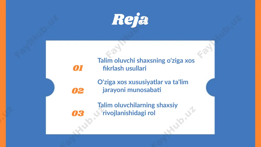 xsning xususiyatlari talim oluvchi shaxslarning o'ziga xos xususiyatlari ularning ta'lim jarayonidagi muvaffaqiyatida muhim rol o'ynaydi. ular o'z qobiliyatlari, shaxsiy xususiyatlari va o'rganish uslublari bilan farqlanadilar, bu esa ta'lim strategiyalarini tanlashda va o'quv muhitini yaratishda ahamiyatlidir. xususiyatlar va ta'lim jarayoni aloqasi o'ziga xos xususiyatlar, masalan, kreativlik, muammolarni hal qilish qobiliyati yoki ijtimoiy ko'nikmalar, ta'lim jarayonini yanada samarali qilishga yordam beradi. ta'lim jarayonida ushbu xususiyatlarni inobatga olish, o'quvchilarning motivatsiyasini oshiradi va ularning individual ehtiyojlariga mos keladigan o'quv strategiyalarini ishlab chiqishga imkon beradi. muhim jihatlarni ajratib ko'rsatish talim oluvchi shaxslarning o'ziga xos xususiyatlarini tahlil qilishda, ularning kuchli va zaif tomonlarini aniqlash zarur. masalan, kreativ o'quvchilar yangi g'oyalarni yaratishda yaxshi, lekin ularning o'z-o'zini boshqarish qobiliyati rivojlantirilishi kerak. shuningdek, ular o'zlarining rivojlanish imkoniyatlarini ham ko'rib chiqishlari muhimdir. photo by altumcode on unsplash ta'lim jarayonida o'ziga xos xususiyatlarning roli ta'lim jarayonida o'ziga xos xususiyatlar, o'quvchilarning individual talablari va ehtiyojlari bilan bog'liq holda, ta'lim sifatini oshirishda muhim …