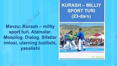 kurash – milliy sport turi — PPTX