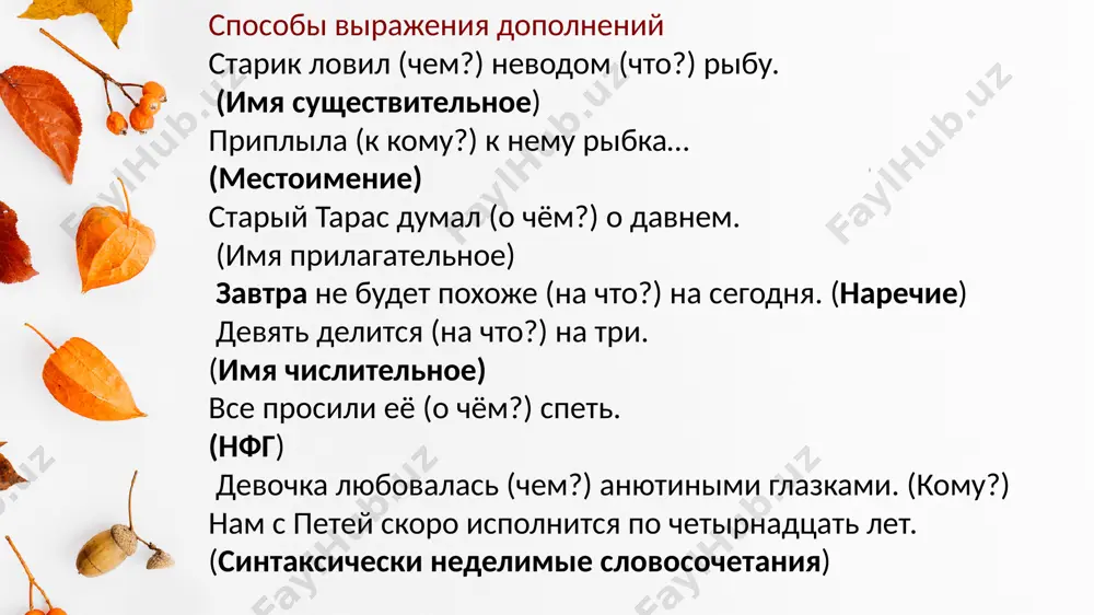 второстепенные члены предложения - Page 5
