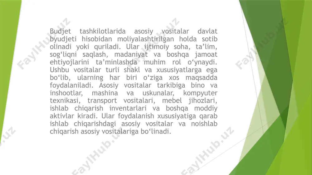 budjet tashkilotlarida asosiy vositalar - Page 4