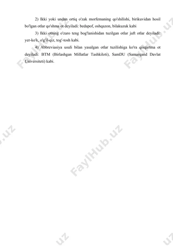 otlarning yasalishi. otlarda modal shakl yasalishi. otlarning tuzilish jihatdan turlari - Page 5