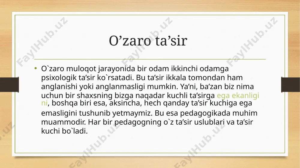 muloqot, o’zaro ta’sir va ta’sir - Page 5