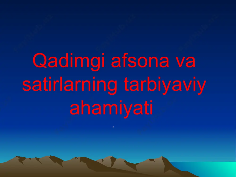 ruhi asosiy o’rin egallaydi. m:”hazrat ali”, ”qo’rqut ota”, “yusuf qissasi” kabilar. afsonalarda ertakka xos xususiyatlar, ya’ni mardlik, go’zallik, kamtarlik va nazokat tasvilangan holatlar ham uchraydi. ularda “nima uchun oyda dog’ bor?”, “nima uchun u osmonda” kabi so’roqlarga konkret misollar bilan javob topiladi. rivoyat-xalqning tarixiy o’tmishi haqidagi badiiy yodnoma. ularda tarix, ayrim shaxslar bilan bog’liq voqealar, kishilar turmushi, geografik joylar haqida hikoya qiladi. rivoyatlar u yoki bu voqealarda xabar berish, tasdiqlash vazifasini o’taydi.ularda lutf, aql, ishq, vafo, odamiylik kabi ilg’or g’oyalar zulm, haqsizlik, adolatsizlik illatlariga qarshi qo’yiladi. afsonadan ko’ra rivoyatlar tarixga yaqinroq bo’lib, bu janr ijrochisi ham xalq ommasidir. ixcham syujetli bo’lib, kompazitsiyaga ega emas. tarixiy rivoyatlar biror shaxs yoki xalq qahramoni bilan bog’liq voqealarni aks ettiradi. ularni tarixiy shaxs va voqealarni guvohi bo’lgan insonlar esdaliklari asosida yuzaga kelgan deyish mumkin. ertak va latifalarga mos bo’lgan an’anaviy syujet va motiv tarixiy faktlarga monelik qilmay, ularni to’ldirib, bo’rttirib, yorqin tasvirlashga xizmat qiladi. …