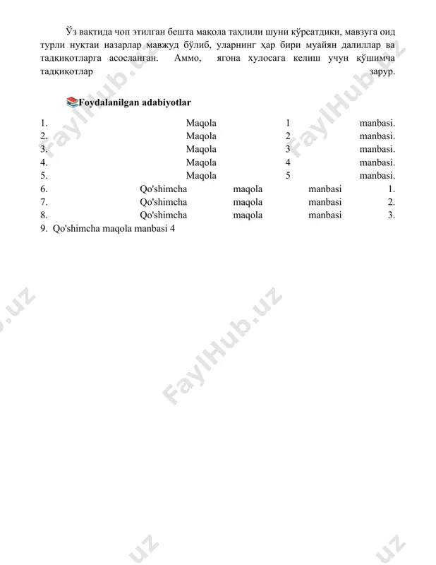 maqolalar tahlili (5 ta maqola) - Page 5