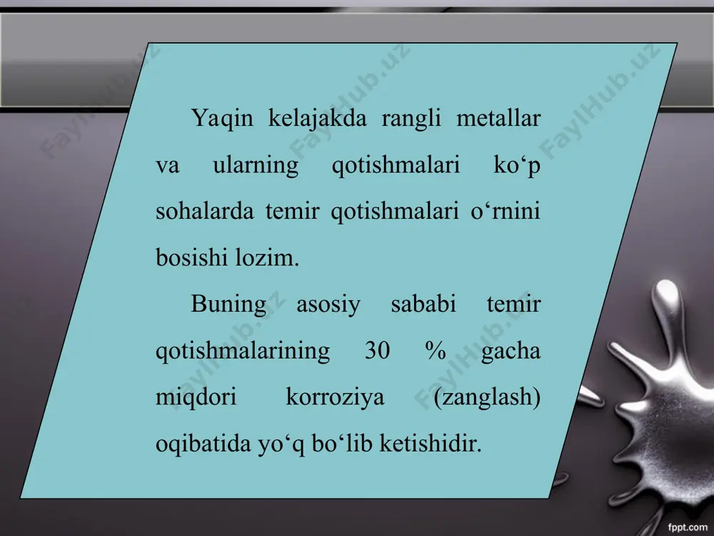 17-18-mavzu metall va uning qotishmalari. qora va rangli metallar 5-sinf - Page 5