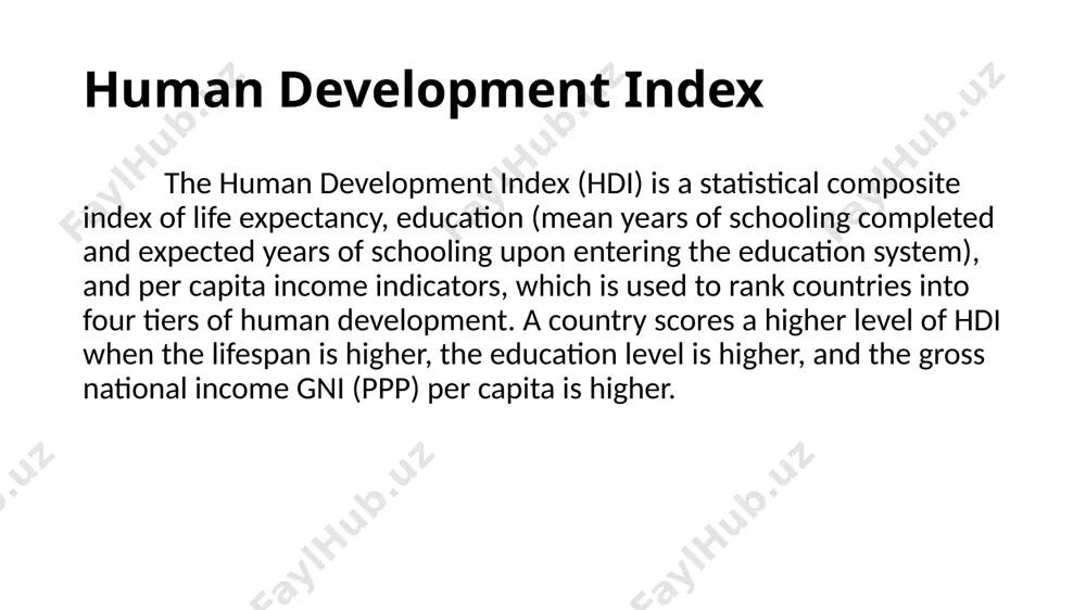 ina (sar), denmark, sweden,germany, ireland, singapore, australia, and the netherlands. switzerland and norway continue to hold their positions as the leading nations with a high level of human development. uzbekistan ranks 106th in human development index uzbekistan has been positioned as 106th out of 193 countries and territories worldwide in the latest human development index (hdi) report prepared by the united nations development program (undp). the data covers the year 2022, indicating a decline of one position compared to the previous year’s ranking. countries were evaluated on three key indicators of human development — life expectancy at birth, mean years of schooling and gross national income per capita. uzbekistan maintains an average life expectancy of 71.7 years, a duration of education of 12 years and a gross income per capita of $8,056. with an hdi score of 0.727 in 2022, uzbekistan keeps its status in the high hdi category, positioned …