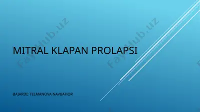 mitral klapan prolapsi — PPTX