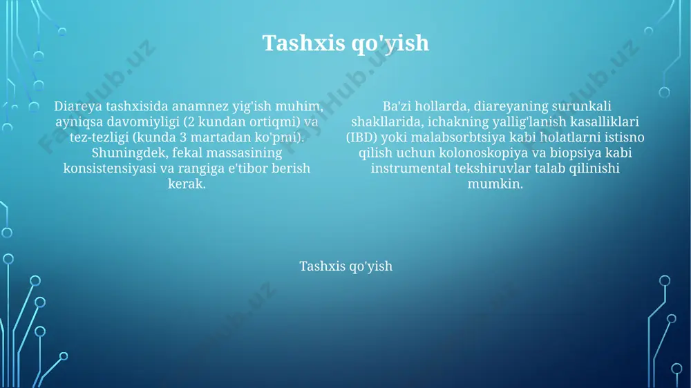 diareya - kasallik belgilari, diagnostika va davolash - Page 4
