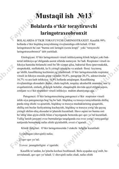 o’tkir laringotraxeit — DOCX
