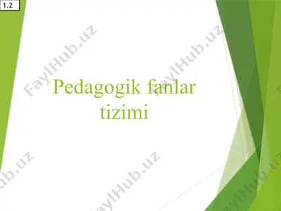 pedagogik fanlar tizimi — PPTX