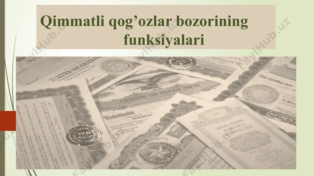 banklarning qimmatli qog’ozlar bozorida investitsion faoliyati - Page 5