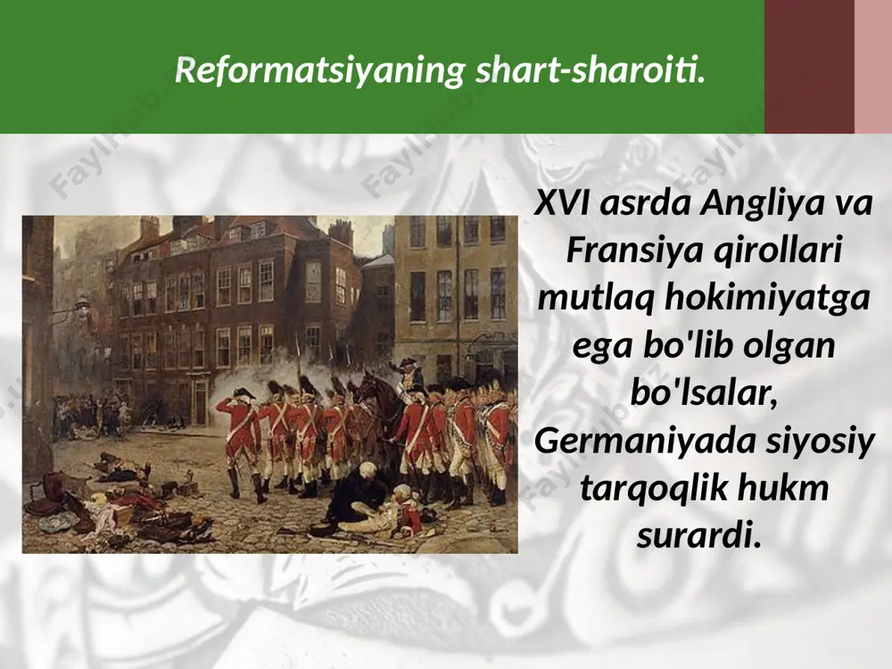 yevropada reformatsiya. germaniyada dehqonlar urushi. 8- sinf - Page 4