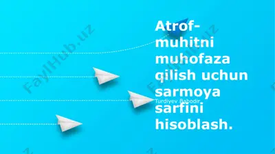 investitsiyalarni baholash va tanlash mezonlari — PPTX