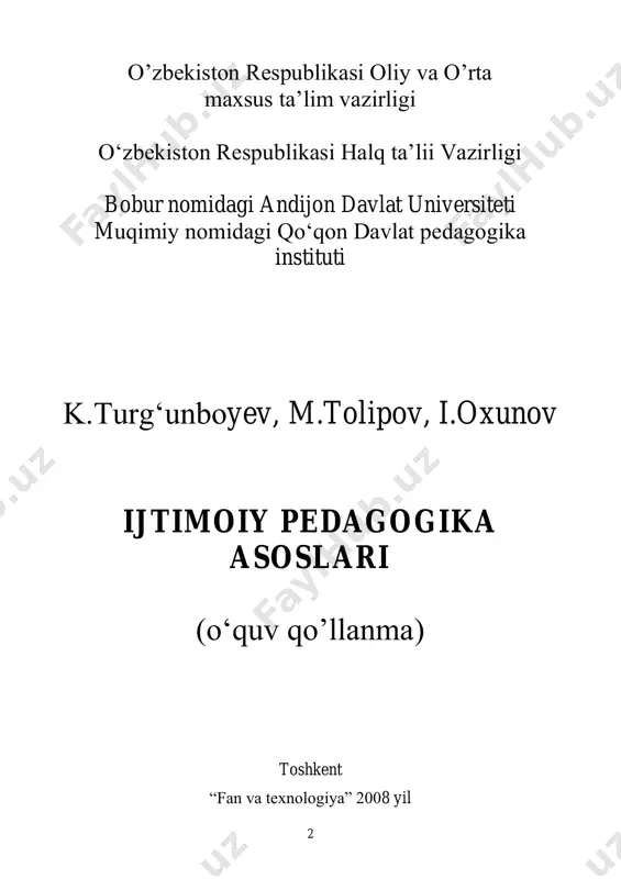 archa munosabatda bo‘ladi, ba’zi birlar esa hayotning yengil tomonini tanlaydilar. bunday kishilar o‘zlarining xuzur halovatlarini o‘ylaydilar. buni bozor iqtisodiyoti sharoitidagi qiyinchiliklar yoki turli mafkuraviy g‘oyalar oqimi harakatidagi jarayonidan yaqqol ko‘rishimiz mumkin. bundan tashqari hozirgi vaqtda ijtimoiy hayotimizga, turmush tarzimizga yot bo‘lgan giyoxvandlik, foxishabozlik, qonunbuzarlik, turli aqidaparastlik kabi illatlarning ham suqulib kirib kelishi ayrim kishilar, ayniqsa yoshlar tarbiyasiga salbiy ta’sir ko‘rsatmoqda. shunday ekan, salbiy og‘ishlar girdobiga kirgan shaxslar bilan tarbiyaviy ishlar ko‘lamini kuchaytirish, ta’sir ko’rsatishning darajasini oshirishni taqoza etadi. bu xususda yurtboshimiz i.a.karimov o‘zining barcha nutq va asarlarida, ayniqsa, «yuksak ma’naviyat yengilmas kuch» kitobida alohida ta’kidlab o‘sib kelayotgan yosh avlodni ma’naviy jihatdan barkamol qilib tarbiyalash davlat ijtimoiy-iqtisodiy siyosatining markazini tashkil etilishligini uqtiradi. buning uchun esa keng omma shu jumladan salbiy og‘ishga moyil bo‘lgan shaxslar bilan shug‘ullanishning faol yo‘l, usul, vositalarini aniqlash, ularga tarbiyaviy ta’sir ko‘rsatishning uslubiyotini ishlab chikish zarur. bunday ma’suliyatli ish esa umumiy pedagogikaning alohida soxasi bo‘lgan «ijtimoiy pedagogika”ning zimmasidadir. …
