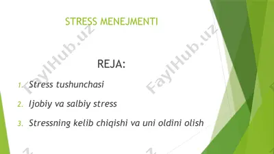 stress menejmenti — PPTX