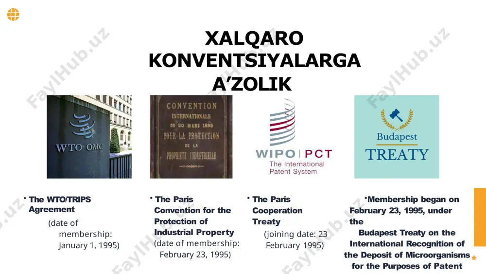 ga olingan dizaynlar va o'simliklar navlarini himoya qilish uchun javobgardir. bundan tashqari, u iqtisodiy o'sish va innovatsiyalar uchun ip-dan foydalanishni faol ravishda rag'batlantiradi. singapurda patent olish uchun ariza topshirishning ikkita yo'li mavjud ipos orqali ichki yo'nalish iixtironing murakkabligiga qarab, patentga talabnoma berish uchun taxminan 2 yildan 4 yilgacha vaqt ketishi mumkin. agar e'tirozlar bo'lmasa va harakatlar uchun belgilangan muddatlarga rioya qilinsa, patent talabnoma topshirilgan kundan boshlab 12 oy ichida berilishi mumkin. patentga talabnomangiz tafsilotlari patentlar jurnalida 18 oydan keyin imkon qadar tezroq e'lon qilinadi. agar siz ixtirongizni sir saqlamoqchi bo'lsangiz, arizani davom ettirmasligingiz kerak. 18 oylik muddat tugashidan bir oy oldin arizangizni qaytarib olishingiz mumkin. pct milliy bosqichiga kirish ipos bilan to'g'ridan-to'g'ri pct bo'yicha xalqaro ariza topshirish huquqiga ega bo'lish uchun siz singapurda rezident yoki fuqaro bo'lishingiz kerak. milliy bosqich bosqichiga kirish uchun ariza: ariza 30 oy ichida topshirilishi kerak, ariza narxi s$210. agar pct xalqaro arizasi ingliz tilida topshirilmagan …