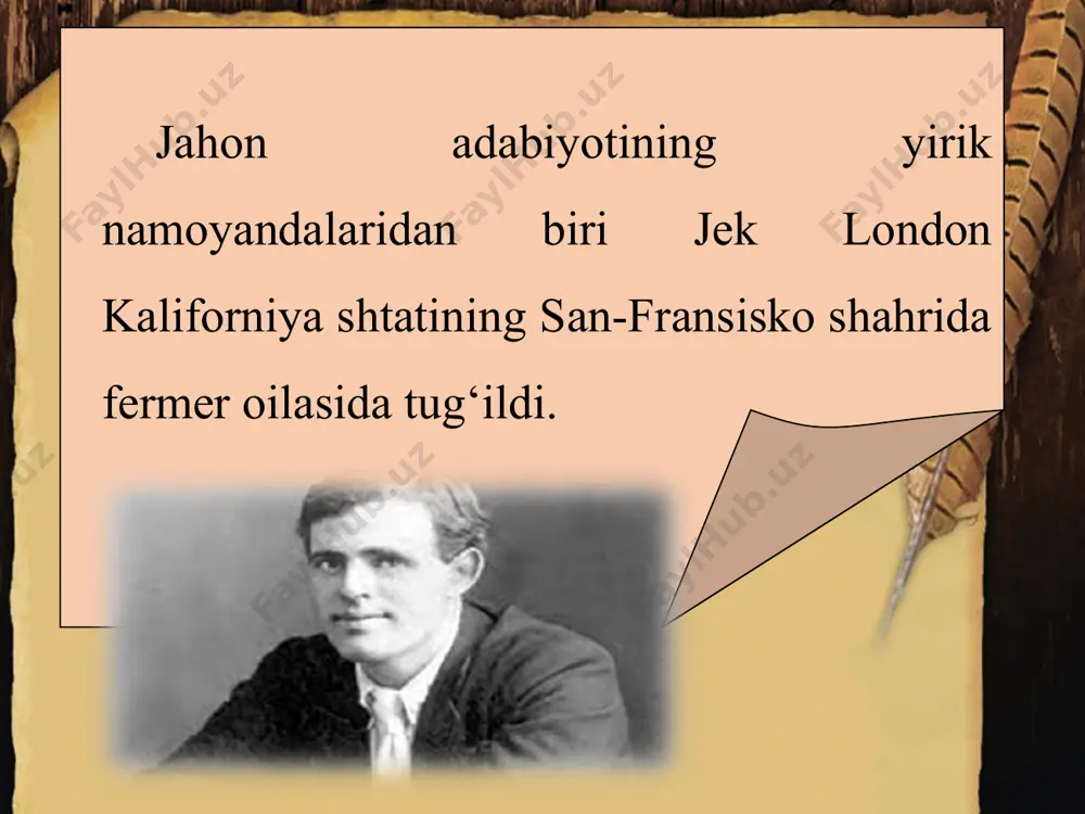 anib oqayotgan sutdek oppoq suvga endi oyoq bosgan sherigi esa unga hech narsa deb javob bermadi. ikkinchisi ham sherigi orqasidan suvga tushdi. suv muzdek sovuq bo‘lishiga qaramay, ular oyoq kiyimlarini yechmadilar. suv shu qadar sovuq ediki, oyoqlari barmoqlarigacha uvishib qoldi. ba’zi joylarda suv tizzadan kelardi. shunda suv shitob bilan urganda, ular o‘zlarini tutolmay, gandiraklab ketardilar. orqada kelayotgan yo‘lovchi silliq toshga tiyg‘anib ketib, yiq ilishiga oz qoldi, og‘riqdan qattiq ixrab yubordi, ammo yiqilmadi. boshi aylandi, shekilli, munkib ketib, xuddi havodan madad so‘raganday, bo‘sh qo‘lini oldinga cho‘zdi. o‘zini o‘nglab oldi-da, oldinga qadam bosdi, lekin yana toyib ketib, yiqilishiga sal qoldi. shundan keyin, to‘xtab o‘z sherigiga qarab qo‘ydi: sherigi esa orqasiga ham qaramay, hamon oldinga qarab ketmoqda edi. orqada qolgan bir narsani o‘ylagandek birpas qimirlamay turdi, keyin: – menga qara, bill, oyog‘imni chiqarib oldim, shekilli! – deb qichqirdi. bill oyoqlarini sudrab, sutdek oppoq suvdan kechib borardi. u orqasiga biror marta ham qayrilib qaramadi. …