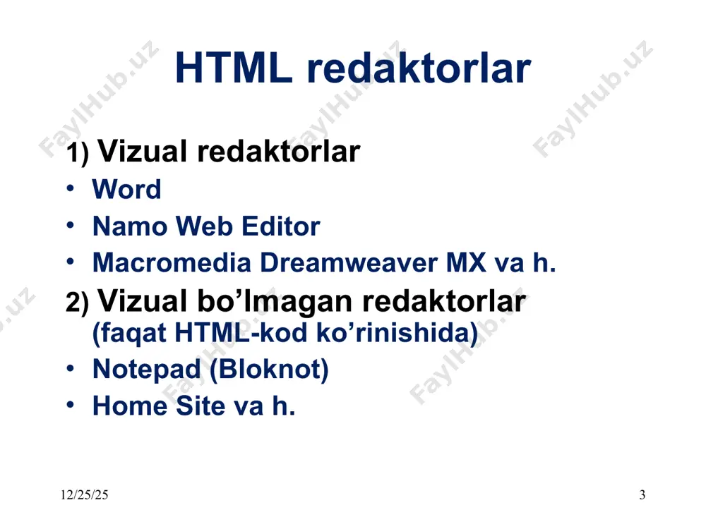 html da teglar bilan ishlash - Page 3