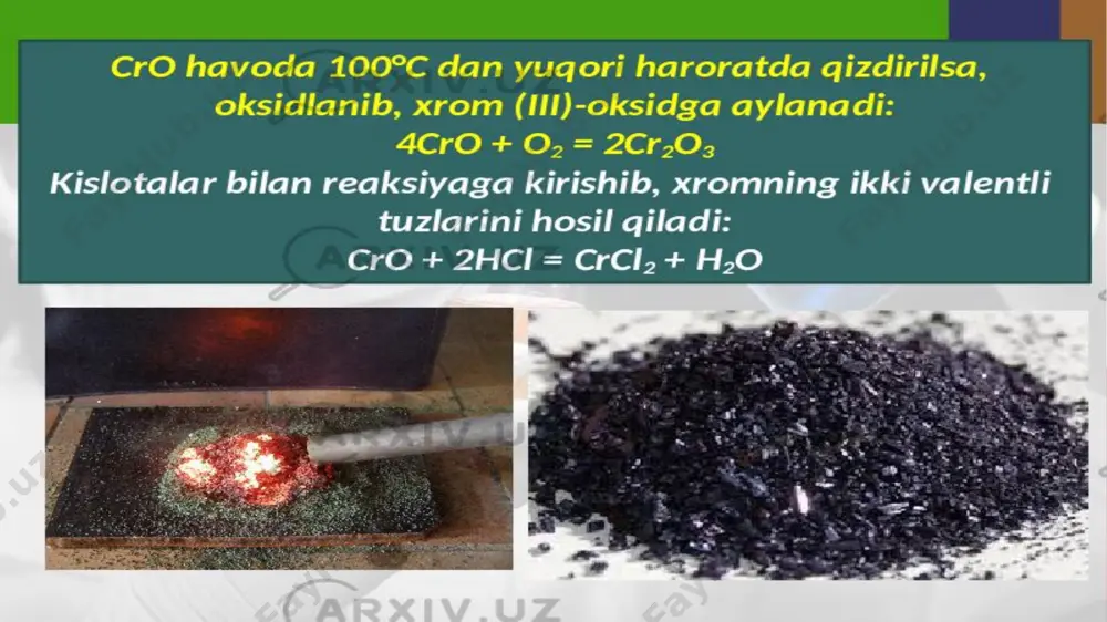 xrom, uning birikmalari va xossalari - Page 4