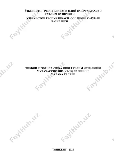 tibbiy profiklatika ishi ta'lim yonalishi — DOC
