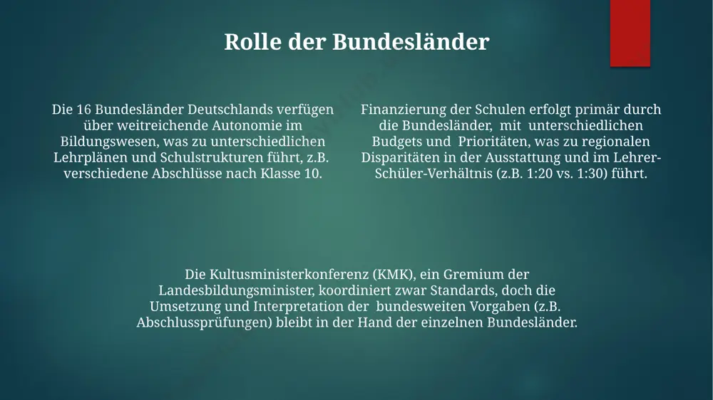 eine kita, was auf eine hohe teilnahmequote und gesellschaftliche akzeptanz dieser frühkindlichen bildungseinrichtungen hinweist. die qualität der kitas wird durch staatliche rahmenbedingungen und konkrete qualitätsmerkmale geregelt, beispielsweise durch pädagogische konzepte und ein festgelegtes betreuungsschlüssel von maximal 1:5 bis 1:8 in einigen bundesländern. die frühe kindheitserziehung in deutschland umfasst kindertagesstätten (kitas) mit unterschiedlichen betreuungsmodellen, von 25 stunden bis zu über 45 stunden wöchentlich, je nach bedarf und bundesland. digitalisierung im bildungssystem die digitalisierung des deutschen bildungssystems fördert individualisiertes lernen durch lernplattformen und apps, jedoch besteht ein bedarf an qualifizierten lehrkräften (ca. 40% benötigen weiterbildung) im umgang mit digitaler lerntechnologie. deutschlands schulen investieren zunehmend in digitale infrastruktur, wobei über 90% der schulen zugang zum internet haben, jedoch die ausstattung mit interaktiven whiteboards und tablets je nach bundesland stark variiert. das bundesweite lernplattformkonzept "bildung.de" zielt auf eine verbesserte digitale lernumgebung ab, beinhaltet aber herausforderungen bezüglich daten-sicherheit und der integration von ca. 10 millionen …