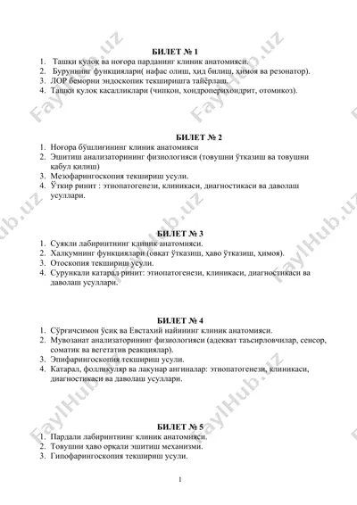 klinik anatomiyasi — DOC