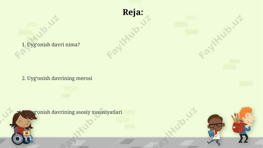 am berdi. uyg'onish davrining merosi uyg'onish davri 15-asrda italiyaning florensiya shahrida boshlanib, 16-asr oxiriga qadar yevropaning ko'plab shaharlariga, jumladan, rim, venetsiya va parijga tarqalib, san'at, fan va madaniyatning 300 yillik rivojlanishiga turtki bo'ldi. uyg'onish davri insonparvarlik g'oyalarini yoyib, 500 dan ortiq yangi falsafiy va adabiy asarlarni yaratdi, bu esa keyingi davrlarning intellektual rivojiga katta ta'sir ko'rsatdi va dunyoqarashni tubdan o'zgartirdi. uyg'onish davrining me'moriy yutuqlari, masalan, brunelleskinin kupolining qurilishi (1436) va mikelanjelo tomonidan yaratilgan sankt-piter bazilikasi kabi 20 dan ortiq yirik inshootlar jahon me'morchiligi tarixiga chuqur iz qoldirdi. uyg'onish davrining asosiy xususiyatlari uyg'onish davri 14-16-asrlar oralig'ida yevropada, xususan italiyaning florensiya shahrida boshlanib, keyinchalik butun qit'aga tarqalgan keng ko'lamli madaniy va intellektual harakat bo'lgan. uyg'onish davri davrida yangi bosmaxona texnologiyalari ixtiro qilingani, gutenbergning 1455 yilda matbaa mashinasini yaratgani adabiyot va bilim tarqalishida inqilob qildi, natijada kitoblar soni sezilarli darajada oshdi va bilimga kirish imkoniyati kengaydi. uyg'onish davri insonparvarlik g'oyalariga asoslanib, klassik yunoniston …