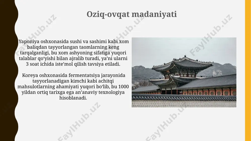 murakkab o'zaro ta'sirini ko'rsatadi. taxminan 10% ga yaqin umumiy elementlar mavjud. japon va koreya madaniyatlarining o'zaro ta'siri natijasida 15-asrdan boshlab chayxonalar madaniyatining rivojlanishi kuzatilgan bo'lib, bu ikki mamlakat o'rtasidagi madaniy almashinuvning yaqqol misolidir. zamonaviy davr: 20-asr va undan keyin 21-asrda yaponiya va janubiy koreya texnologiya va innovatsiyalar sohasida jahon yetakchilariga aylandi, bu ularning elektronika, avtomobilsozlik va boshqa yuqori texnologiyalar sanoatlaridagi ulkan muvaffaqiyatlariga asoslangan bo‘lib, uning eksporti yaimning 30% dan ortiq qismini tashkil etadi. sovuq urush davrida ikkala mamlakat ham yirik kuchlarning geosiyosiy ta’siri ostida bo‘lib, shimoliy koreyaning sotsialistik, janubiy koreyaning kapitalistik taraqqiyot yo‘llarini tanlashi har xil ijtimoiy va siyosiy tizimlarning shakllanishiga olib keldi. qadimgi davrlar: afsonalar va erta tarix yaponiya va koreyaning erta tarixiy yozuvlari, taxminan miloddan avvalgi 1-asrga tegishli bo'lib, arxeologik topilmalar bilan qo'llab-quvvatlanadigan, lekin shunga qaramay, ko'plab mualliflik qarama-qarshiliklarini o'z ichiga oladi. yaponiyaning qadimgi afsonalari quyosh ma'budasi amaterasu va uning 3 ta avlodidan kelib chiqqan imperatorlik sulolasini bayon …