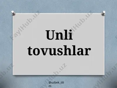 unlitovushlar — PPTX