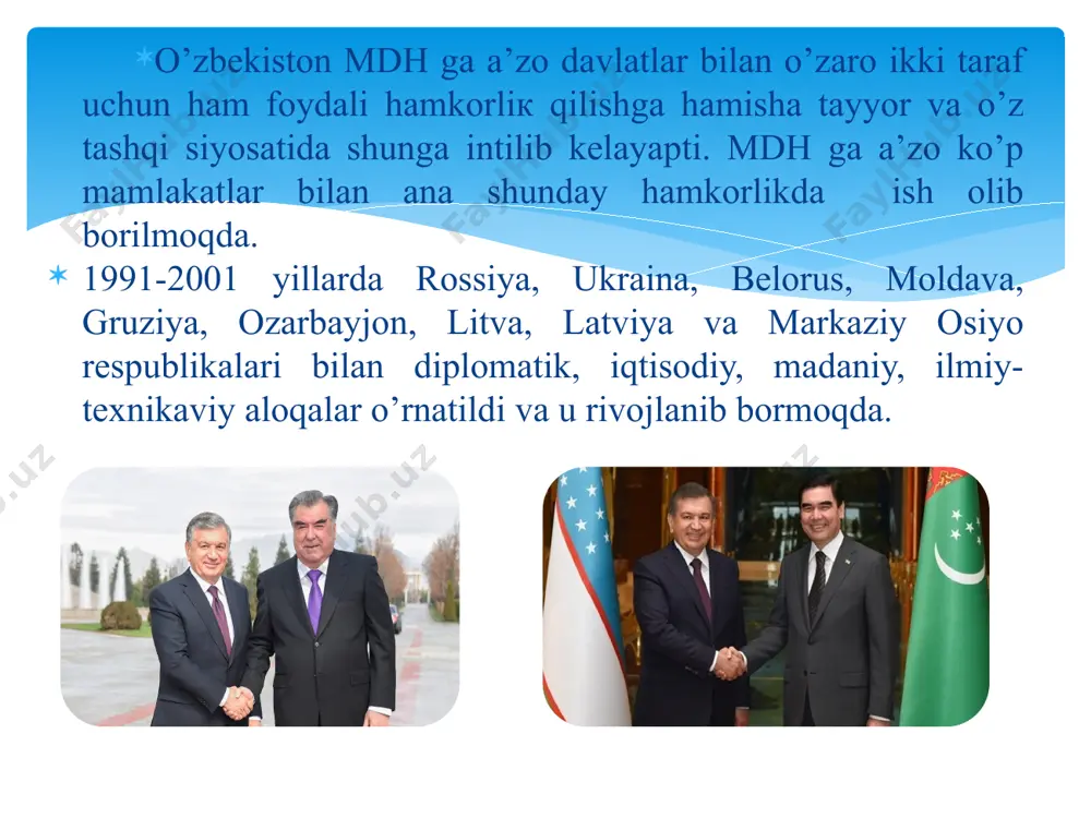 12-mavzu: o’zbekiston va jahon hamjamiyati - Page 5
