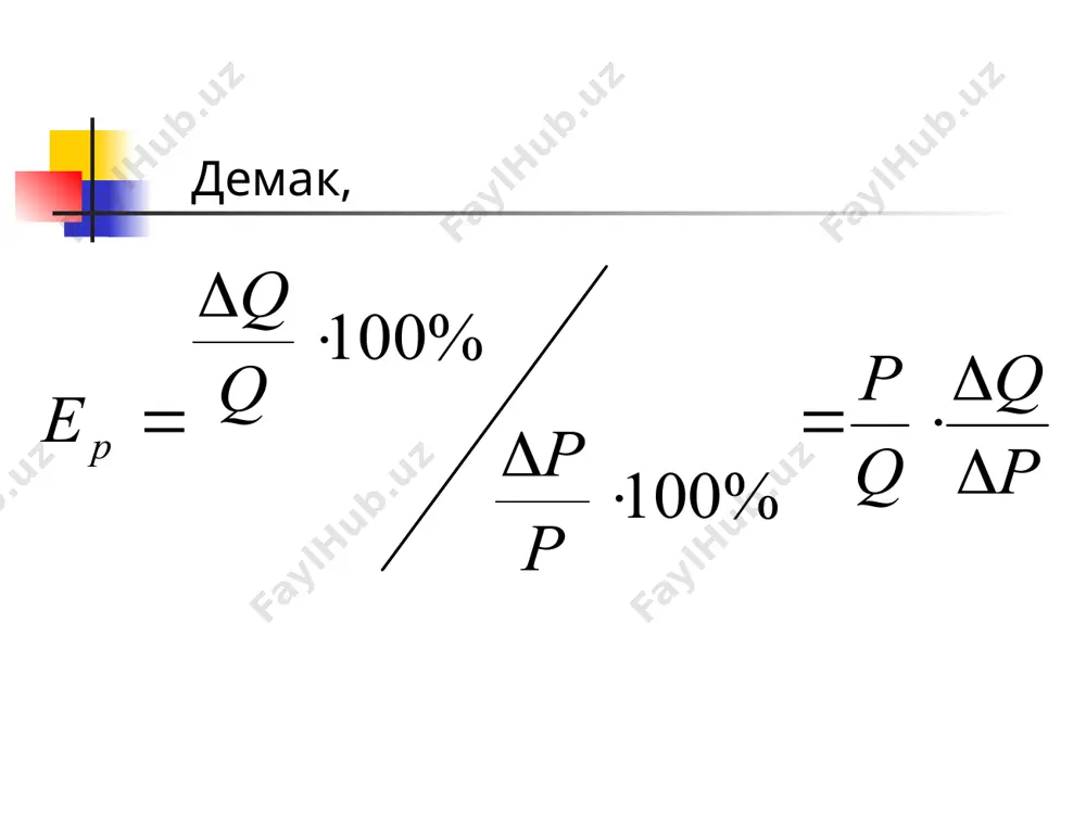talab va taklif elastikligi. - Page 3