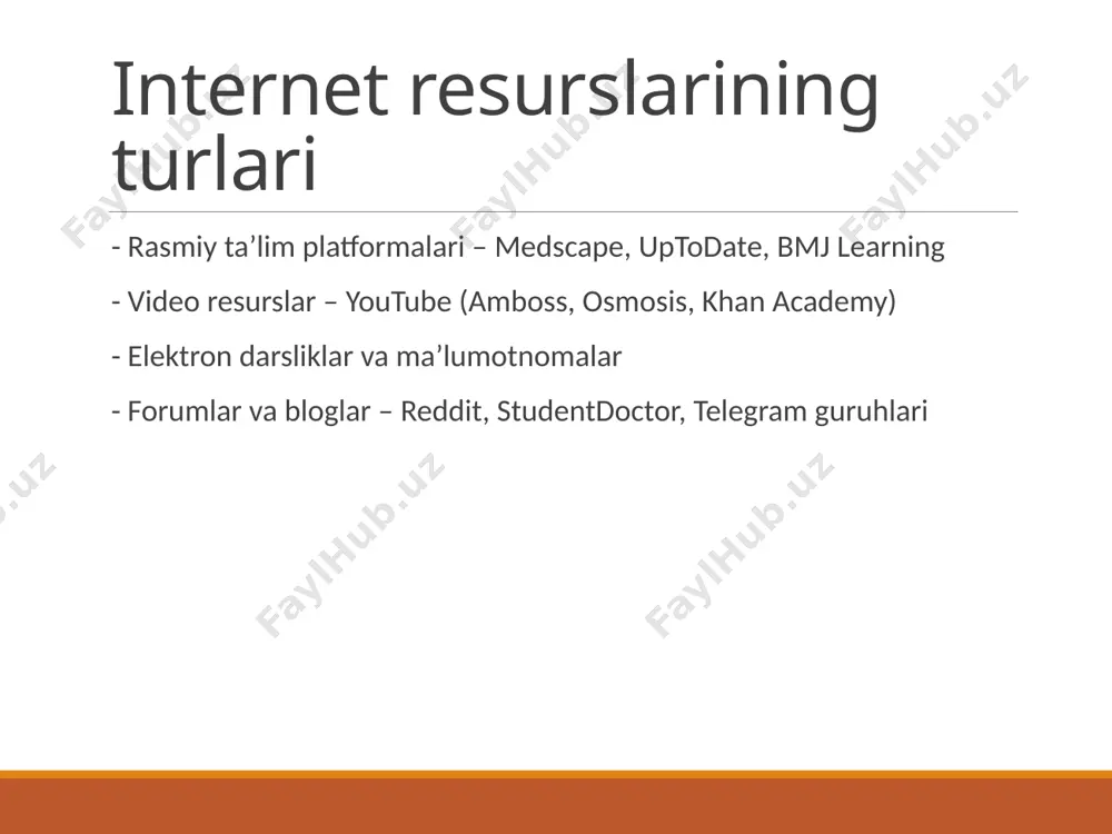 tibbiy ta'limda internet resurslaridan foydalanish - Page 3