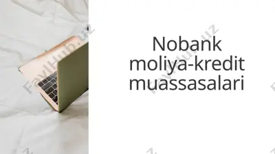 nobank moliya-kredit muassasalari — PPTX