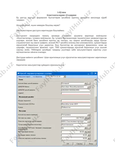 virtual firmalar uchun buxgalteriya dasturi — DOC