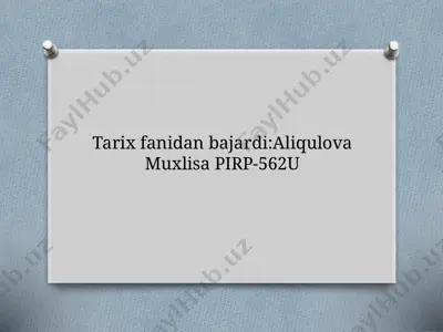 o'zbekiston tarixi — PPTX
