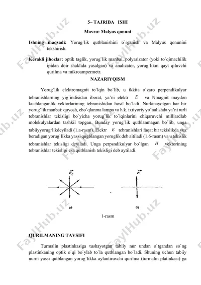 malyus qonuni — DOCX