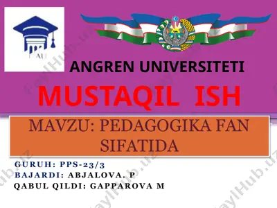 pedagogika fan sifatida — PPTX
