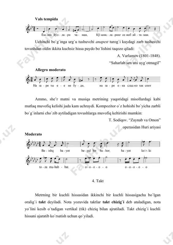 mеtr, o`lchоv, takt va zataktlar - Page 5