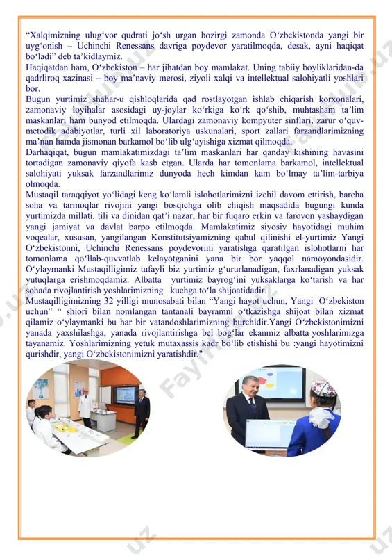 .jpeg image23.jpeg image24.png image25.png image26.png image27.jpeg image28.png image29.png image1.png image2.png image3.jpeg mustaqillik bu kunlarga yetganlar bor fidoiylik o'z taqdiri bilan bog' lik bo'lgan muommo- lar haqida o'ylash tenglik dunyo muammo- larini o'ylash birodarlik hurriyat orzu tashabbuskorlik ahillik ozodlik quyoshli kun ongli yashash mustaqillik bu kunlarga yetganlar bor fidoiylik o'z taqdiri bilan bog' lik bo'lgan muommo- lar haqida o'ylash tenglik dunyo muammo- larini o'ylash birodarlikhurriyat orzu tashabbuskorlik ahillik ozodlik quyoshli kun ongli yashash