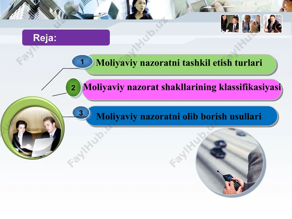 osidagi nazorat bo’lib, uning asosiy maqsadi xo’jalik subyektlarida yuritilayotgan buxgalteriya hisobotlarining aniq va to’g’riligini aniqlash va ular tomonidan amalga oshirilayotgan moliyaviy xo’jalik operatsiyalarining qonuniy va me’yoriy-huquqiy hujjatlarga mosligi haqida xulosalar berishdan iborat. mustaqil moliyaviy nazoratni maxsus auditorlik tashkilotlari amalga oshiradilar. @saito_088 tashabbuskorli (ichki) majburiy (tashqi) amalga oshirilish reglamenti bo’yicha moliyaviy nazoratning shakllari o’tkazilish vaqti bo’yicha moliyaviy nazoratning shakllari dastlabki joriy (operativ) navbatdagi (kelgusi, so’nggi) o’zbekiston respublikasi moliya vazirligi, moliya vazirligi g’aznachiligi va ularning joylardagi hududiy bo’linmalari moliya vazirligi huzurida davlat moliyaviy nazorat boshqarmasi va uning hududiy boshqarmalari @saito_088 ; ; ; ;; davlat byudjet mablaglarining tushumi va sarfi ustidan olib borilgan nazorat ishlari, davlat byudjet mablag’lari hisobidan byudjet tashkiloti nomidan va topshirig’iga asosan amalga oshirilgan xarajatlar maqsadga muvofiqligi gaznachilik bulinmalarida byudjet tashkilotlarining va byudjetdan mablag’ oluvchilarning byudjet mablag’lari bo’yicha tovar (ish, xizmat) yetkazib beruvchilar bilan tuzilgan shartnomalari xarajat moddalarida muvofiqligi xarajatlar to’lovini amalga oshirishning ketma-ketligiga rioya etilganligi byudjet tashkilotlarining shaxsiy …