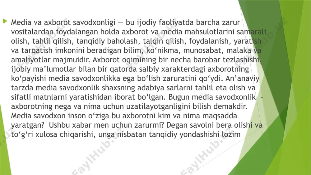 feysbuk) — 2004-yilda harvard universiteti talabasi mark zuckerberg tomonidan va qoʻshni xonadagi eduardo saverin, dustin moskovitz va chris hughes tomonidan asos solingan ijtimoiy tarmoq. saytning butun dunyoda ommalashib ketgani bois, mark zuckerberg 23 yoshida dunyoning eng yosh milliarderi deya tan olindi. "odnoklassniki.ru" — sinfdoshlar, kursdoshlar, sobiq bitiruvchilar, hamda qarindosh va yaqinlarni izlab topish va ular bilan aloqa qilish uchun yaratilgan koʻp tilli ijtimoiy toʻr. loyiha 2006-yil 4-mart kuni oʻz faoliyatini boshlagan, muallifi esa rossiyalik veb-yaratuvchi popkov albert. saytning hususiy statistikasidagi berilgan maʼlumotlarga koʻra 2013-yil 1-yanvariga koʻra 205 milliondan ziyod foydalanuvchi roʻyxatdan oʻtgan. telegram - asosan smartfonlar uchun mo‘ljallangan, har xil tipdagi fayllar va xabarlarni almashinish maqsadida yaratilgan messendjer hisoblanadi. foydalanuvchilar telefon nomerlari orqali ro‘yxatdan o‘tishadi. hozirgi kunda bu messenjer juda mashhur hisoblanadi. telegram ijtimoiy tarmog‘ining yaratuvchisi, 30 yoshida milliarder bo'lgan rossiyalik dasturchi pavel durov va akasi nikolay durovlardir. ular birgalikda telegram ustida 18 oy davomida ishlab, ushbu ilovani 2013 – …