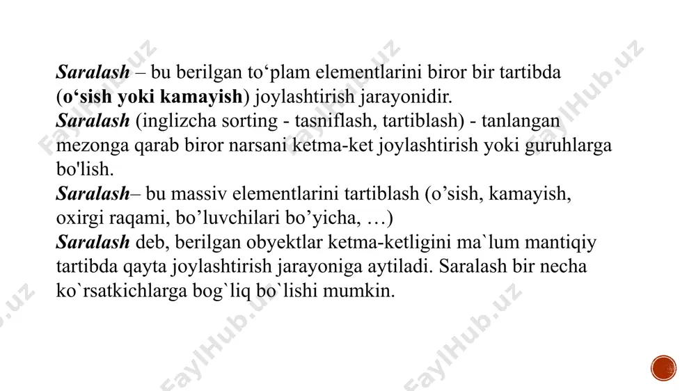 ma'lumotlarni saralash algoritmlari - Page 5