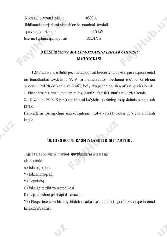 jriba ishlarini bajarish tartibini va metodikasini aytib bering. 6 .payvand transformatorlarini qaysi turlarini bilasiz? 7 st-34 transformatorining texnik ma‘lumotlarini aytib bering?