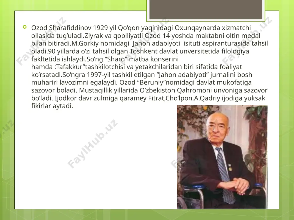 ozod sharafiddinovning adabiy-nazriy qarashlari - Page 5