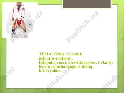 ótkir revmatik isitpa(revmatizm) — PPTX