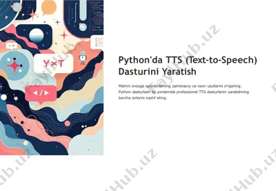 python'da tts (text-to-speech) dasturini yaratish — PPTX